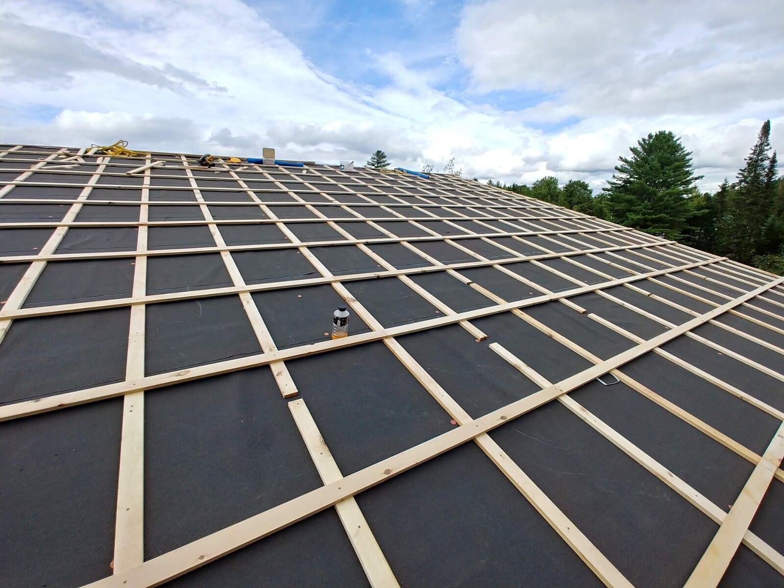 Cold framed roof for metal roofing. 