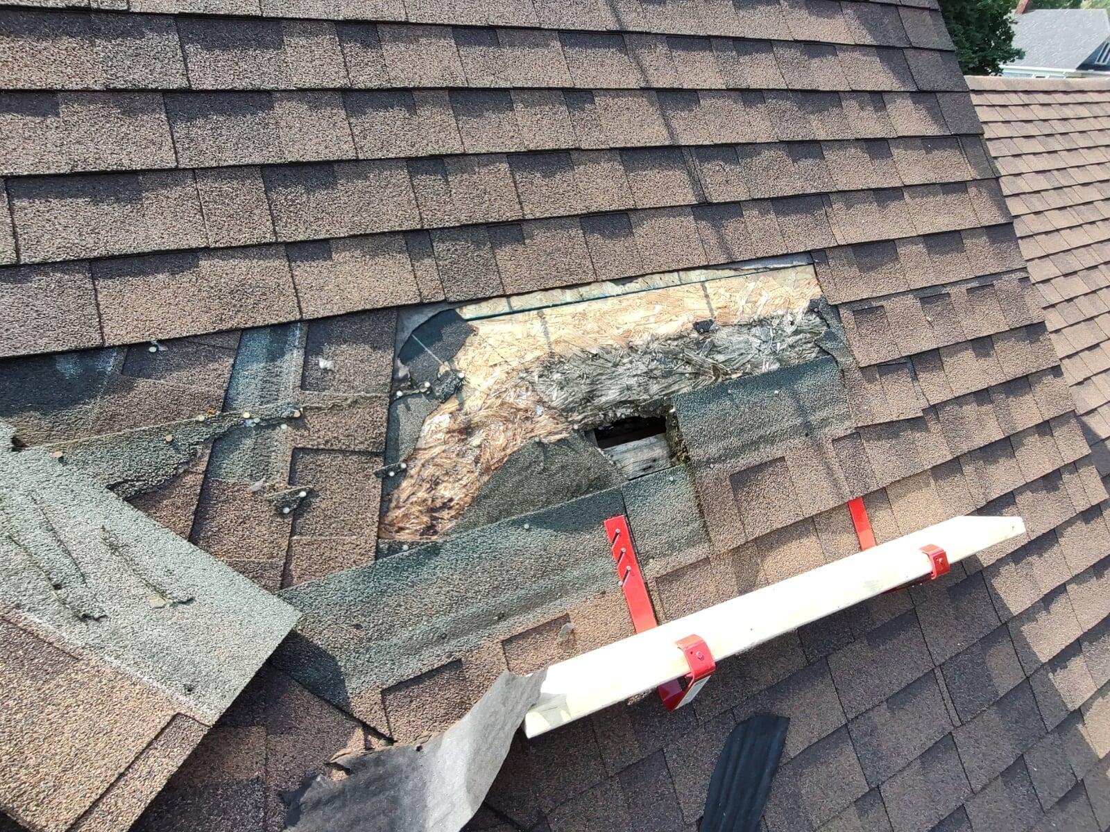 roof leak repair on blind valley