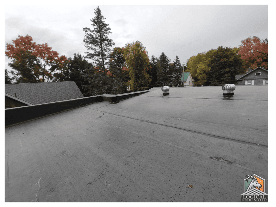 Photo of new rubber roof in Potsdam New York
